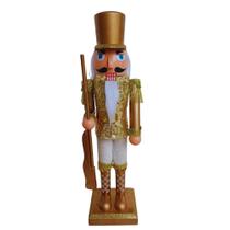 Soldado Quebra Nozes Dourado 40cm Decorativo - Magizi Soldado Quebra Nozes Dourado 40cm Decorativo - Magizi
