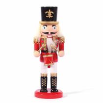 Soldado Quebra Nozes Músico 20cm Decorado Madeira - Magizi