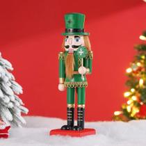 Soldado Quebra-Nozes Pirata Verde De 25CM Para Decoração De Natal, Estatueta Europeia Para Casa E Soldado Quebra-Nozes Pirata Verde De 25CM Para Decoração De Natal, Estatueta Europeia Para Casa E