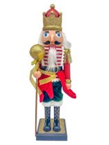 Soldado Quebra Nozes Vermelho e Dourado 38cm