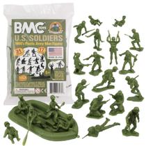 Soldados Americanos BMC Marx - 31 Unidades de Brinquedo de Plástico com Balsa - 2ª Guerra Mundial