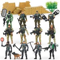 Soldados de Brinquedo Toy Army Men JOYIN - Conjunto com 16 Peças e 12 Figuras Realistas Soldados de Brinquedo Toy Army Men JOYIN - Conjunto com 16 Peças e 12 Figuras Realistas