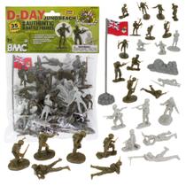 Soldados de Plástico BMC - 35 Unidades - 2ª Guerra Mundial (Dia D, Juno Beach) - Canadá e Alemanha