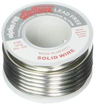 Soldadura en alambre sólido Alpha Metals Alpha Fry sin plomo de 3,5 mm de diámetro y 227 g