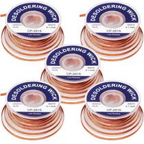 Solder Wicks Lesnow, 10 pés de comprimento, 5 peças, dessoldagem sem limpeza Solder Wicks Lesnow, 10 pés de comprimento, 5 peças, dessoldagem sem limpeza