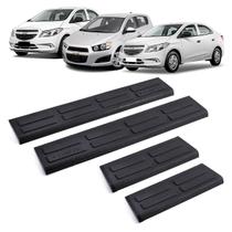 Soleira 4 Porta Preto Onix 13-20 Prisma 13-19 Sonic 12-14