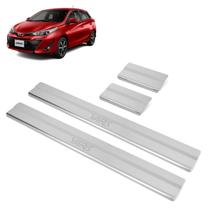 Soleira Aço Inox 4 Portas Gravada Laser Yaris 2020