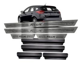 Soleira Aço Inox Ford Focus Se Plus + Vinil - Metal Racing