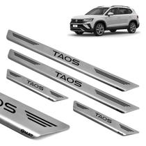 Soleira Aço Inox Gravada Laser Mult Taos 2021 2022 Soleira Aço Inox Gravada Laser Mult Taos 2021 2022