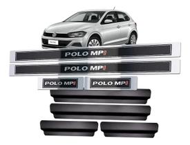 Soleira Aço Inox Premium Alto Relevo Vw Polo Mpi + Vinil