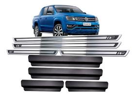 Soleira Alto Relevo Volkswagen Amarok R-line Rline + Vinil