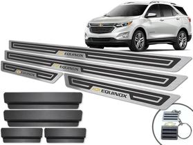 Soleira Com Vinil Chevrolet Equinox Preto Alto Relevo