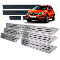 Soleira Com Vinil Sandero Stepway 2014/2019 Preto