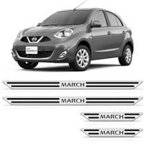Soleira Cromada Em Baixo Relevo Nissan March 2012 Até 2020 - GPI