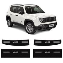 Soleira Da Porta Jeep Renegade Adesivo Preto e Logo Branco Soleira Da Porta Jeep Renegade Adesivo Preto e Logo Branco