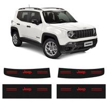 Soleira Da Porta Jeep Renegade Adesivo Preto E Logo Vermelho Soleira Da Porta Jeep Renegade Adesivo Preto E Logo Vermelho