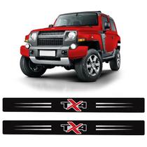 Soleira da Porta Troller TX4 2015 Até 2021 Adesivo Vermelho Soleira da Porta Troller TX4 2015 Até 2021 Adesivo Vermelho