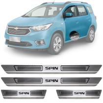 Soleira de Aço Inox Escovado Chevrolet Spin 4 Portas 2012 13 14 15 16 17 18 19