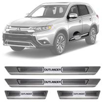 Soleira de Aço Inox Escovado Mitsubishi Outlander 4 Portas 2014 15 16 17 18 19