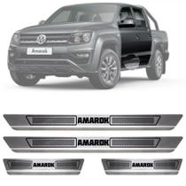 Soleira de Aço Inox Escovado Volkswagen Amarok 4 Portas 2011 12 13 14 15 16 17 18 19