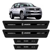 Soleira De Porta Amarok Preto Platinum 8 Peças