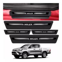 Soleira de Porta Hilux Preto Platinum 8 Peças
