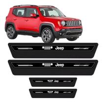 Soleira de Porta Jeep Preto Platinum 8 peças