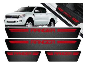Soleira De Porta Vermelho P/ Ford Ranger 2015