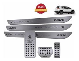 Soleira Descanso Pedaleira Para Peugeot 2008 Automático Inox Puro
