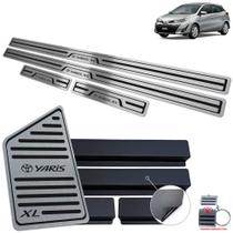 Soleira + Descanso Yaris XL 2019-2022 Preto Baixo Relevo - JR PARTS