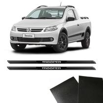 Soleira Diamante Saveiro Trooper 2010/2014 E Protetor De Porta