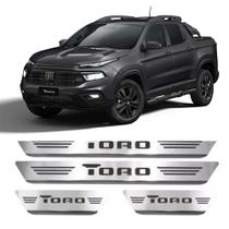 Soleira Fiat Toro Premium Aço Inox Gravação Laser Mult Soleira Fiat Toro Premium Aço Inox Gravação Laser Mult