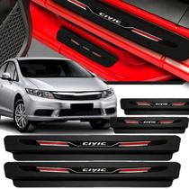 Soleira Honda Civic 2001 Até 2021 Sport Resinada Preta