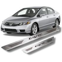 Soleira Honda Civic 2012 a 2022 Aço Inox Escovado Soleira Honda Civic 2012 a 2022 Aço Inox Escovado