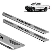 Soleira Inox Escovado 2 Porta Original Mult Hilux 2011 2012