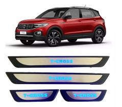 Soleira Led Azul Inox T-cross