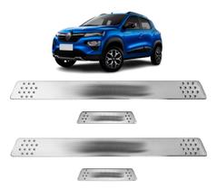 Soleira para Porta Lateral Tuning Esportiva para carros 4 Portas (ABS) CROMADO Personalizado KWID