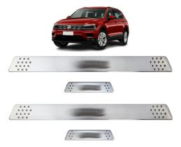 Soleira para Porta Lateral Tuning Esportiva para carros 4 Portas (ABS) CROMADO Personalizado TIGUAN