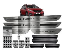 Soleira Pedaleira E Descanso Inox Peugeot 2008 Griffe Manual