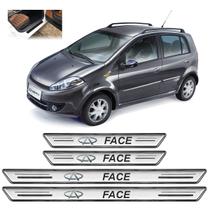 Soleira Platinum Chery Face 2010 a 2015 4 Peças Prata sp133 Soleira Platinum Chery Face 2010 a 2015 4 Peças Prata sp133