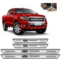 Soleira Platinum Ford Ranger 1995 A 2020 4 Peças Prata Sp162 Soleira Platinum Ford Ranger 1995 A 2020 4 Peças Prata Sp162