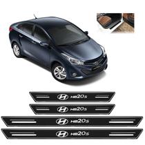 Soleira Platinum Hyundai HB20S 2013 a 2020 4 Peças Preto