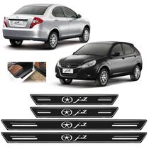 Soleira Platinum JAC J3 2011 a 2015 4 Peças Preto sp139