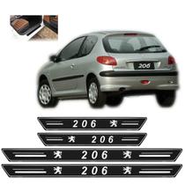 Soleira Platinum Peugeot 206 1999 a 2009 4 Peças Preto sp052