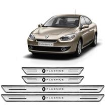 Soleira Platinum Renault Fluence 2011 A 2018 4 Peças Prata