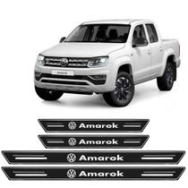 Soleira Platinum Vw Amarok 2010 A 2020 4 Peças Preto Sp120