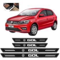 Soleira Platinum Vw Gol 2000 a 2020 4 Peças Preto sp125