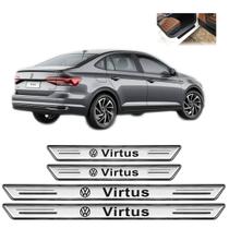 Soleira Platinum Vw Virtus 2018 a 2020 4 Peças Prata sp122