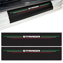 Soleira Porta Para Fiat Strada 2025 2P 4P Preto Texturizado Soleira Porta Para Fiat Strada 2025 2P 4P Preto Texturizado