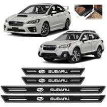 Soleira Porta Platinum Subaru Todos 4 Peças Preto Resinado